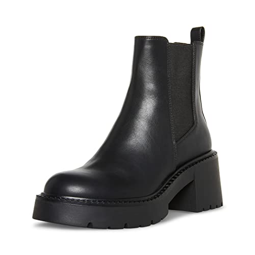 Madden Girl Women's Tianna Chelsea Boot, Black Paris, 7.5