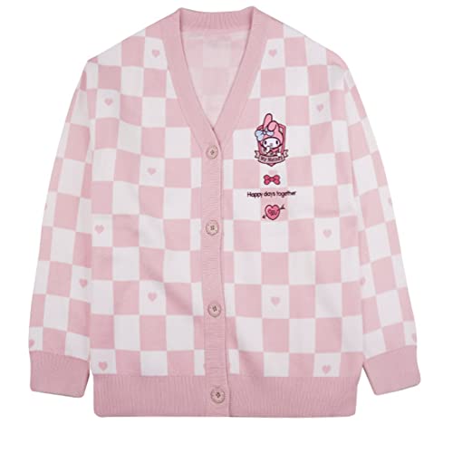 Women's Japan Cute Cardigan Sweater Kawaii JK Uniform Cardigan Sweater Cosplay Sweater (Pink, L)