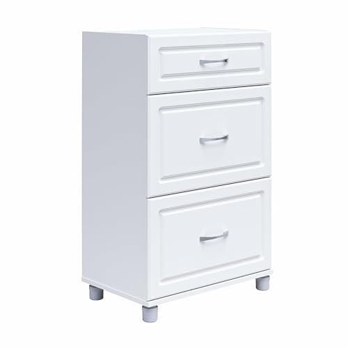 Ameriwood Home Kendall 24' 3 Drawer Base Cabinet in White