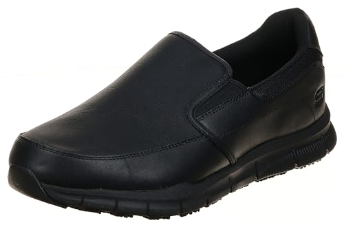 Skechers Men's Nampa-Groton Food Service Shoe, Black, 11 Wide