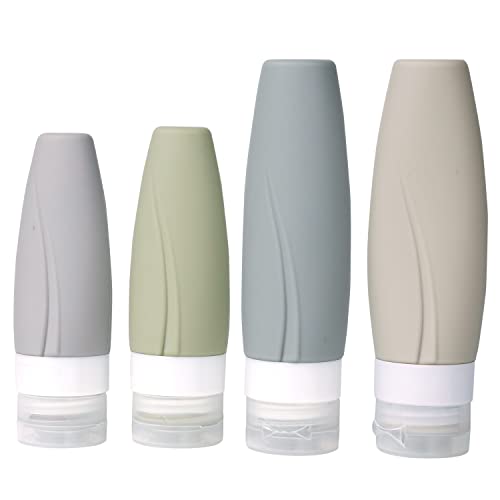 YFLife 3oz Travel Size Bottles Tsa Approved Leak Proof, Squeeze Travel Size Containers for Shampoo Silicone Travel Bottles Set for Toiletries