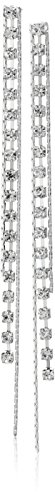 GUESS 'Basic' Silver Crystal Rhinestone Linear Drop Earrings
