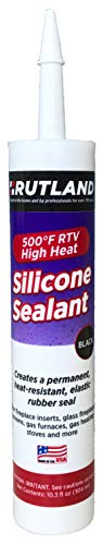 Rutland Products 500F RTV High Heat Silicone Sealant, 10.3 Fl Oz. Cartridge, Black