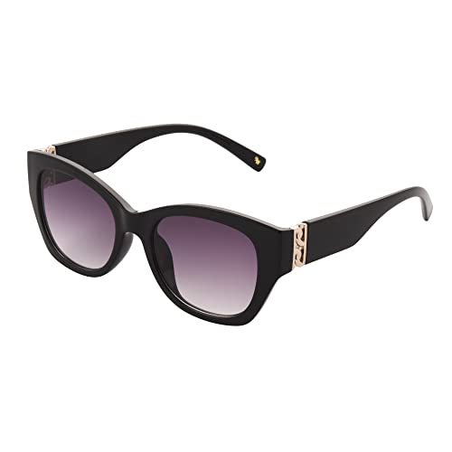 Nine West Women's Alivia Cateye Sunglasses, Black, 53 mm