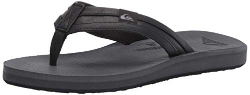 Quiksilver Men's Carver Squish Flip-Flop, Black/Grey/Black, 10(43) M US