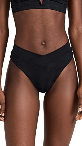 L*Space Women's Court Bikini Bottoms, Black, S