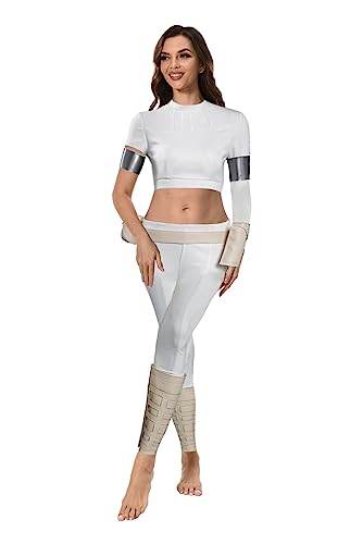Rodwake Womens Padme Amidala Cosplay Costume Princess Leia Cosplay Costume Halloween Cosplay Outfit