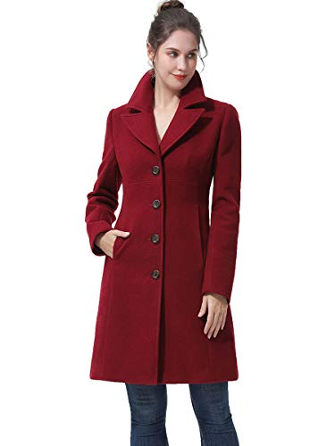 BGSD Women Ros Wool Walking Coat Wine X-Small