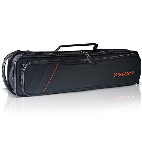 17 Hole Flute Case,Lightweight Flute Cases Oxford Cloth Carrying Case Bag Flute Accessories,Waterproof Wear Resistant Flute Carrying Bag with Adjustable Shoulder Strap (Black)