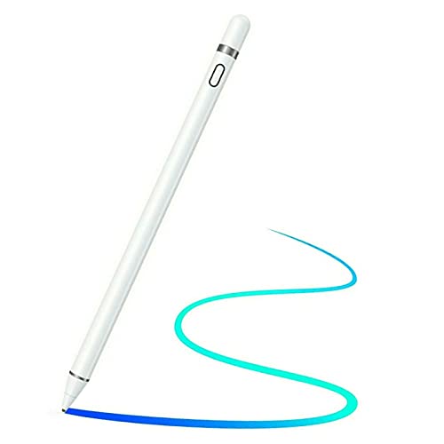 Active Stylus Compatible with Apple, Stylus Pens for Touch Screens,Rechargeable Fine Point Stylist Compatible with Apple and Other Tablets,for Drawing and Handwriting (White)