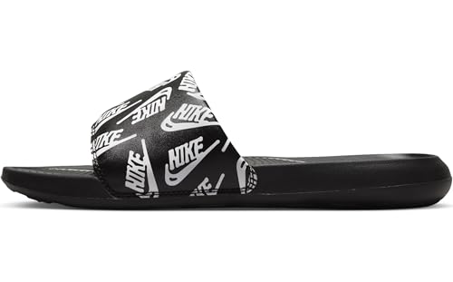 Nike mens Victori One Slide Print Style Cn9678-008, Black/White-black, 11