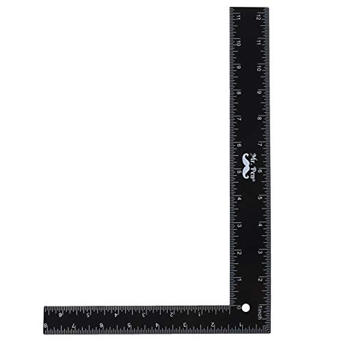 Mr. Pen- Carpenter Square, Framing Square, 8 inch x 12 inch , Carpenters Square , Right Angle Ruler, Framing Tools, L Shape Ruler, Metal Square, Steel Square