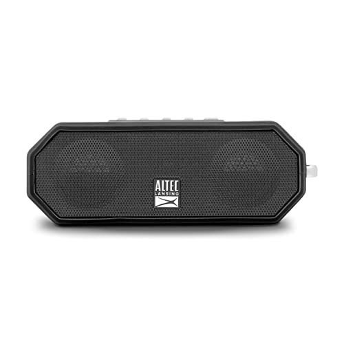 Altec Lansing LifeJacket H2O 4 - Waterproof Bluetooth Speaker, Durable & Portable Speaker with Voice Assistant, 10 Hour Battery Life & 100 Foot Range, Black