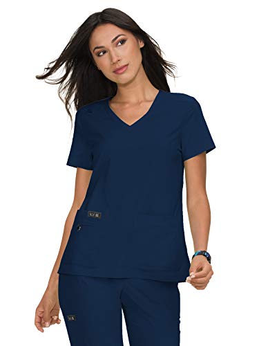 KOI Basics 373 Women's Becca Top (Navy, Medium)