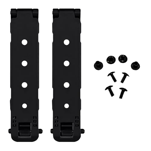HolsterBuilder Molle Attachments - 2pc Set with 2 Inch Black Accessories for Easy Carrying Gear on Your Belt Clip, Holsters, and Carriers - DIY for Knife Sheath, Molle Quick Locking, and with Screws
