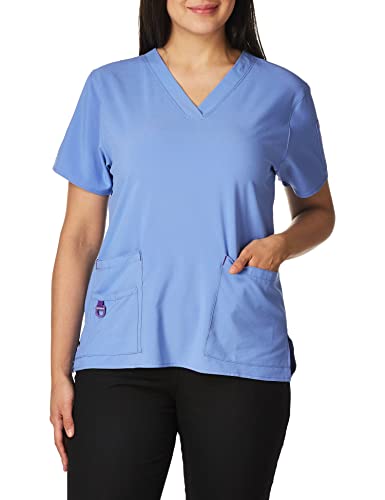 Carhartt Force Cross-Flex Women’s V-Neck Tech Top — Ceil Blue, Large
