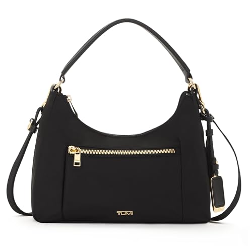 TUMI Voyageur Adelaide Hobo Crossbody - Women's On-the-Go Crossbody Purse for Everyday Use - Black & Gold Hardware