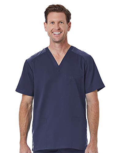 Maevn Men's EON Mesh Panel 3-Pocket V Neck Top(True Navy, XXX-Large)