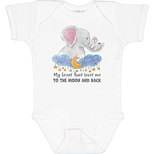 inktastic My Great Aunt Loves Me To the Moon and Back Baby Bodysuit Newborn 0020 White 3b114