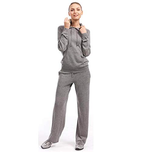 Citizen Cashmere Lounge Pants Women - 100% Cashmere with Drawstring Waist and Side Pockets Super Soft Hand-Knitted