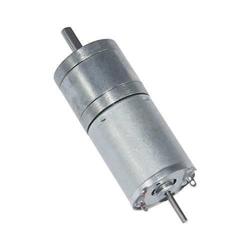 BEMONOC Small 25GA370 DC Gear Motor 24V 130 RPM Lengthening Shaft Installable Encoder