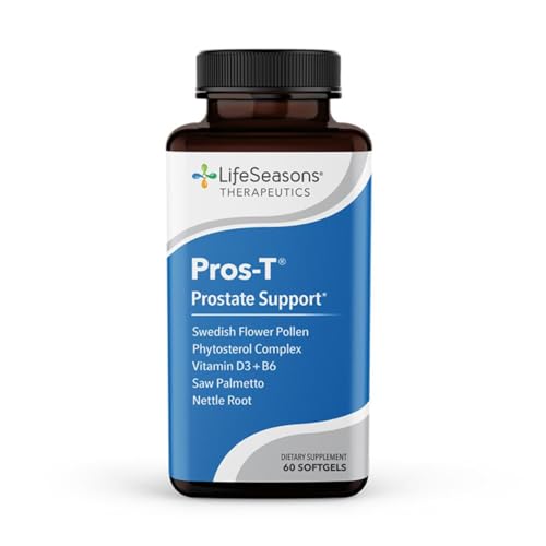 LifeSeasons - Pros-T - Prostate Support Supplement - Promotes Healthy Prostate Function & Normal Urinary Flow - Improves Tissue Integrity - Saw Palmetto, Vitamin D-3, Vitamin B6 & Nettle - 60 Capsules