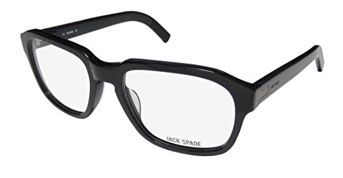 Jack Spade Hurst Mens Rectangular Full-rim Classic Shape Retro Designer Upscale Eyeglasses/Eyeglass Frame (54-19-145, Black)