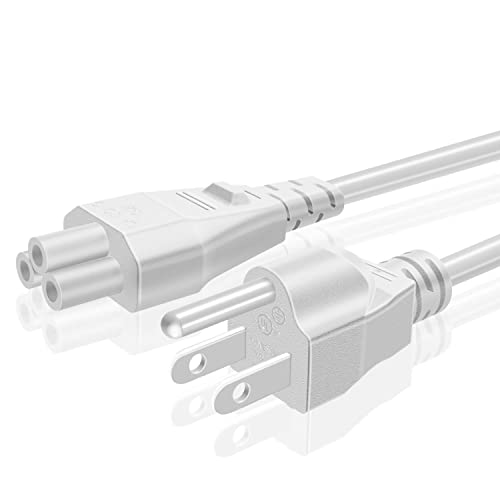 TNP Universal Power Cord (6 Feet) - IEC320 C5 to NEMA 5-15P 3-Prong Mickey Mouse Power Extension Cable Wire Connector Socket Plug Jack for Laptop Notebook AC Power Supply Adapter Charger Wall Outlet