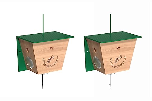 Carpenter Bee Traps for Outside - Carpenter Bee Trap, Turbo Trap 2.0 W/Bee Vault Wood Bee Traps - Carpenter Bee Traps for Outdoors Hanging - Bee Catchers for Outside(2 Pack)