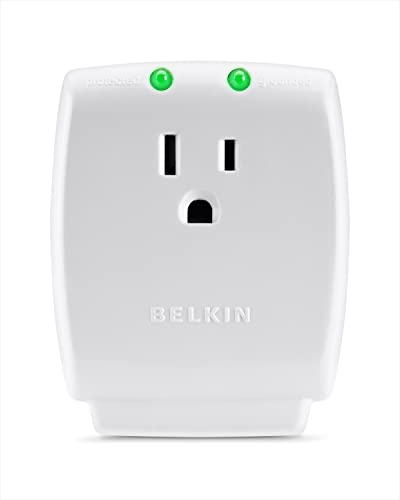 Belkin 1-Outlet SurgeCube Portable Wall Tap with Ground & Protected Light Indicators - For Home, Office, Travel