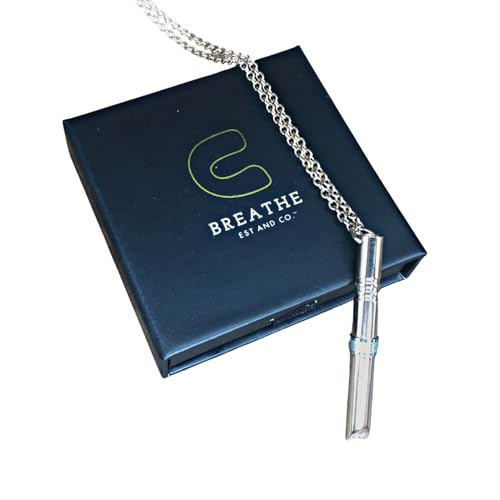 Est&Co Anxiety Necklace, Breathing Necklace (Silver)
