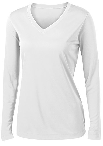 Women's Long Sleeve Athletic Tops for Women Workout and Running Shirts – Athletic Compression Shirt WHITE-2XL