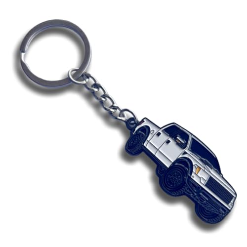 HUIANTS Car Keychain for Ford F150 Accessories Metal/Enamel Key Chain Ring 3D Model Pickup Truck（White）