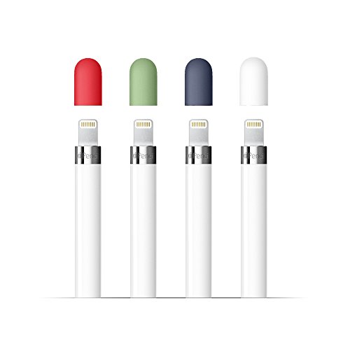 FRTMA for Apple Pencil Cap, 4 Colors Combo - Midnight Blue/White/Mint/Red