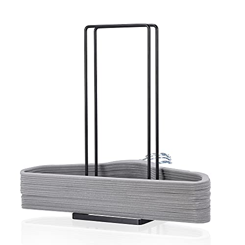 Hanger Organizer, Stacker for Closet Laundry Room,Holds up 110 Wire Clothes Hanger Storage Rack Holder for Adult or Child