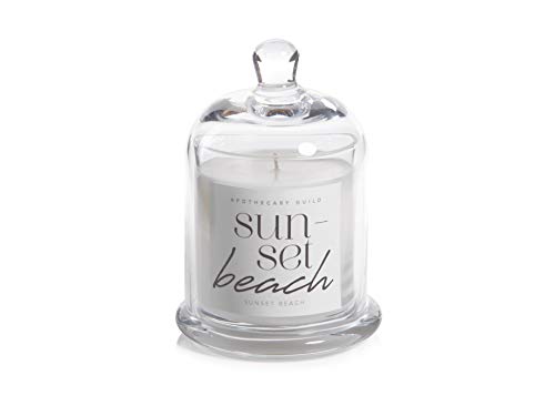 Apothecary Guild Scented Candle Jar w/Glass Dome Sunset Beach