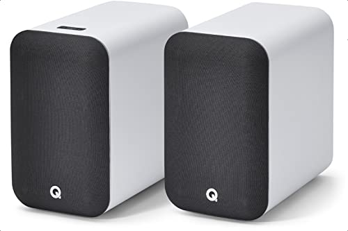 Q Acoustics M20 Bluetooth Speakers HD Wireless Speakers Music System White - Tweeter 0.9', Mid Bass/Driver 4.9', Freq. Response 55Hz–22kHz, Crossover Freq. 2.4kHz - Powered Speakers