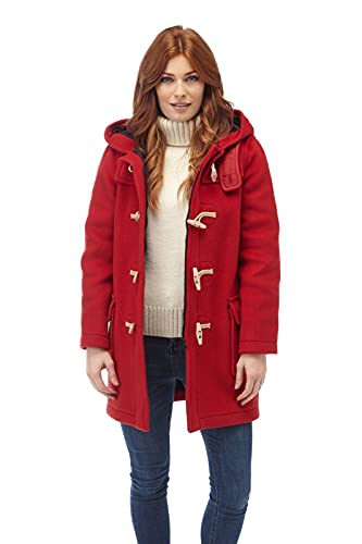 Montgomery Original Womens Wooden Toggles Duffle Coat- Red (X-Small)
