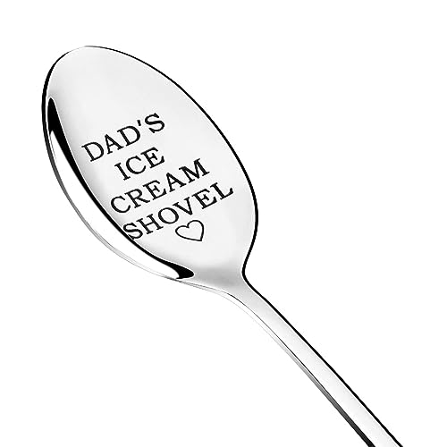 Dad's Ice Cream Shovel, Dad's Ice Cream Spoon, Emotional Gifts for Dad, Funny Dad Birthday Gift, Stainless Steel Ice Cream Spoon Gift for Father's Day, Cute Christmas/Thanksgiving Gifts for Dad