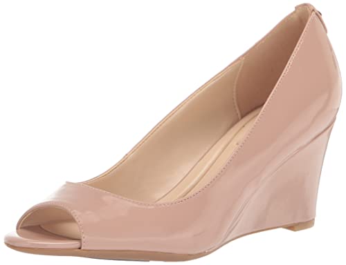 Nine West Women's CAPE9X9 Wedge Sandal, Barely Nude, 8.5