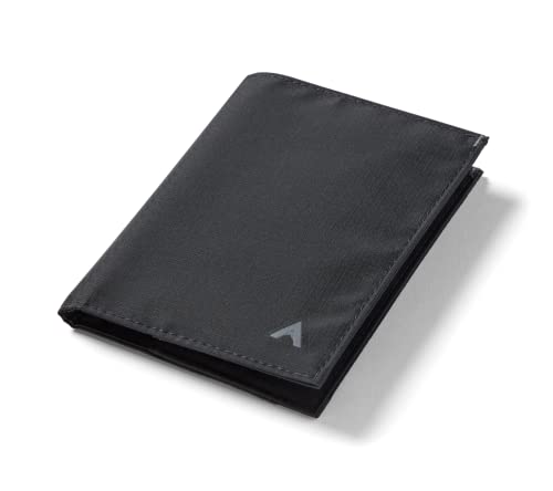 Allett Coin Wallet 2.0, Jet Black | Nylon, RFID Blocking, Velcro Pocket, Slim, Minimalist, Bifold, Water Resistant, Thin, Front Pocket | Holds 4-24+ Cards, Flat Bills & Receipts | Made in the USA