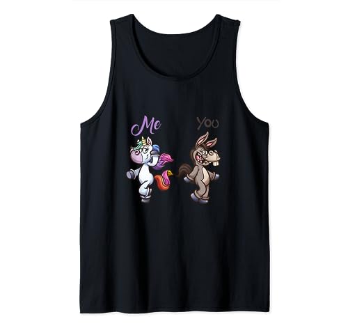 Me = Unicorn - You = Donkey - Funny Tank Top