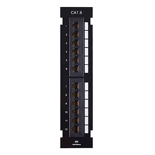 Cable Matters UL Listed Mini 12-Port Vertical Patch Panel with 89D Bracket
