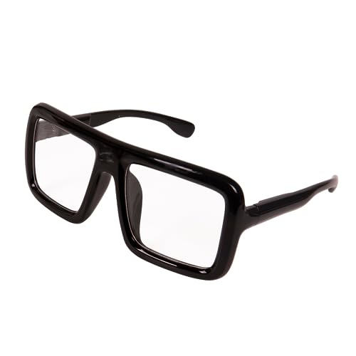 Giraffe Manufacturing Square Glasses- Halloween Costume Accessories I Perfect for Nerd Costume, Velma Costume, Vector Costume, Austin Powers Costume I Non-Prescription Glasses