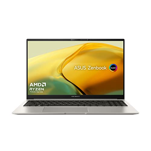 ASUS Zenbook 15 OLED Laptop, 15.6” OLED 2.8K Display, AMD Ryzen 7 7735U CPU, AMD Radeon Graphics, 32GB RAM, 1TB SSD, Windows 11 Home, Basalt Grey, UM3504DA-DS76