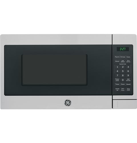 GE Countertop Microwave Oven| 0.7 Cubic Feet Capacity, 700 Watts | Kitchen Essentials for the Countertop | Stainless Steel