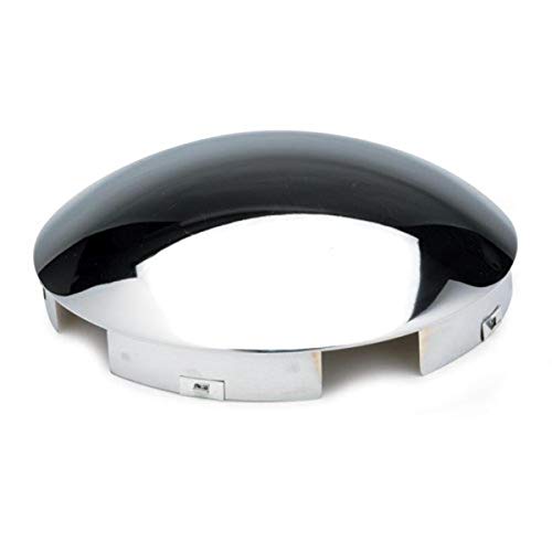 RoadPro RPFHC6N Chrome Plated 8.5' Steel Rounded Top Front Hubcap