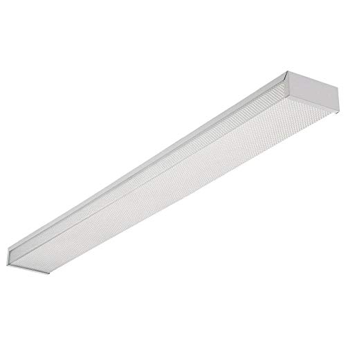 Lithonia Lighting 3348 Lighting Two-Light Fluorescent Ceiling Fixture, White,4-feet
