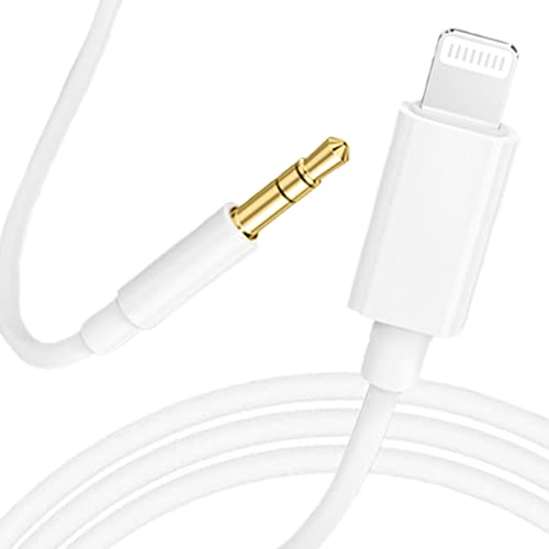 [Apple MFi Certified] iPhone AUX Cord for Car Stereo, 3.3ft Lightning to 3.5mm AUX Audio Cable Compatible for iPhone 12/11/XS/XR/X 8 7 6 5, Home Stereo/Headphone, Support All iOS…