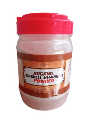 Delvix Garden Organic Eggshell Membrane Powder, 5 Oz: Eggshell Membrane Joint Supplement Rich in Collagen, Glucosamine, Hyaluronic Acid: Eggshell Membrane Supplement